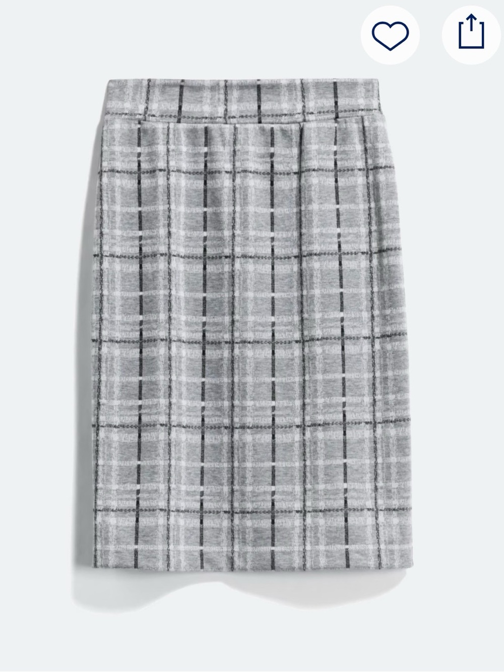 Renee C. Gray Plaid Pencil Skirt